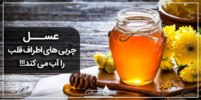 عسل چربی های اطراف قلب را آب می كند